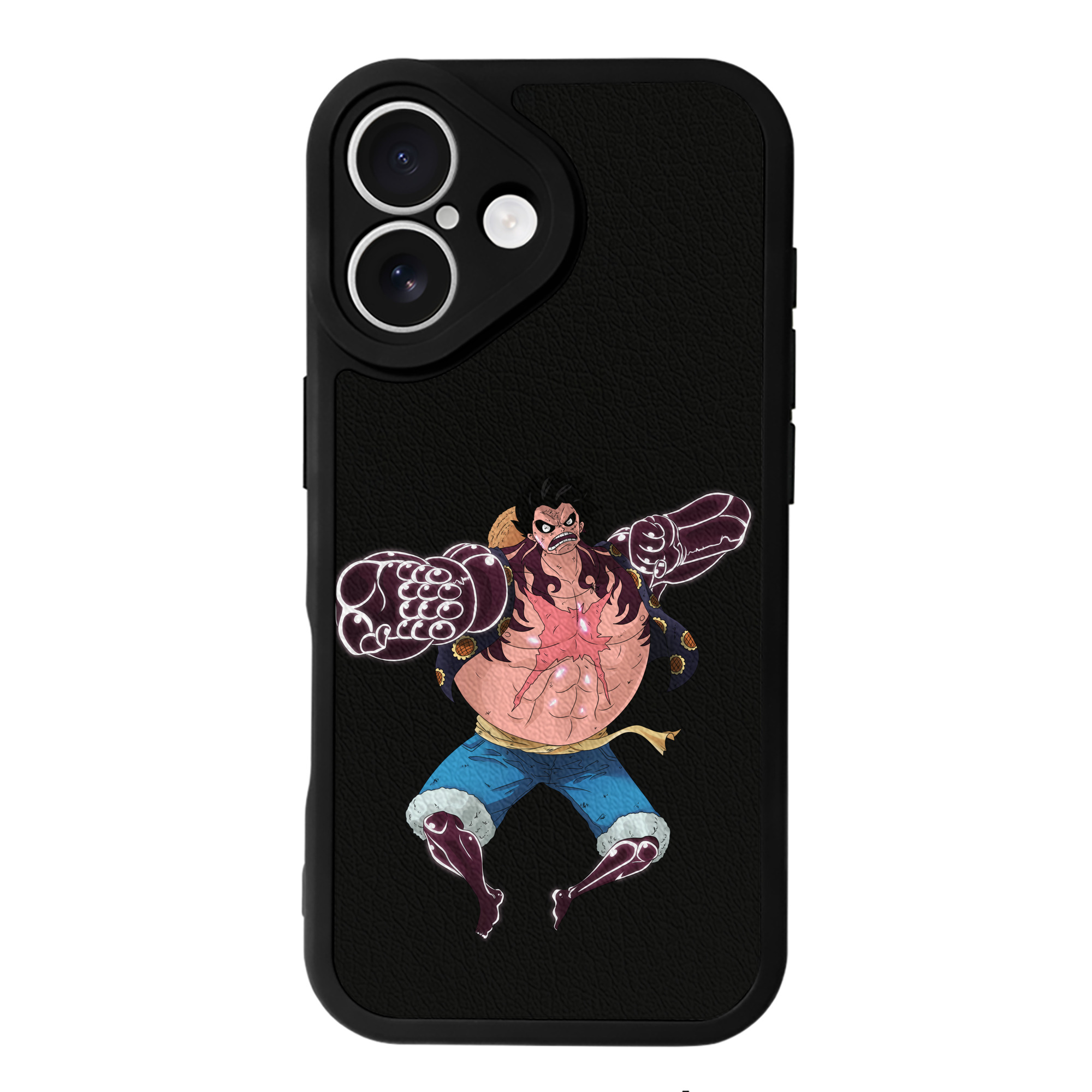 （画像用） ワンピース モンキー・D・ルフィ ONE PIECE Monkey D. Luffy 【iPhone 16シリーズ対応】シリコンスマホケース（レザー調） 材質：シリコン